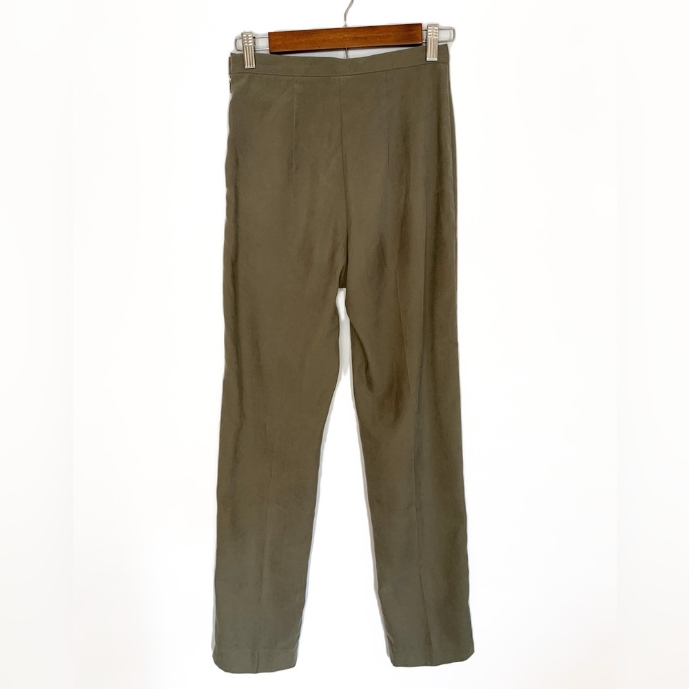 Vintage Faux Suede Sage Green Pants